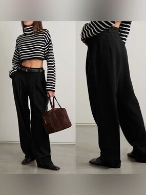 The Frankie Shop | Layton Wool Trouser in Black Small
